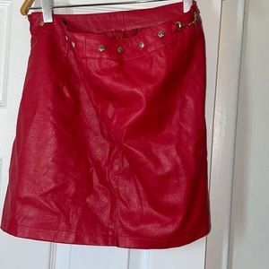 Short red skirt